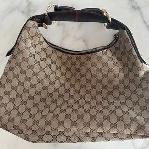 Authentic Gucci Horsebit Hobo Medium Handbag